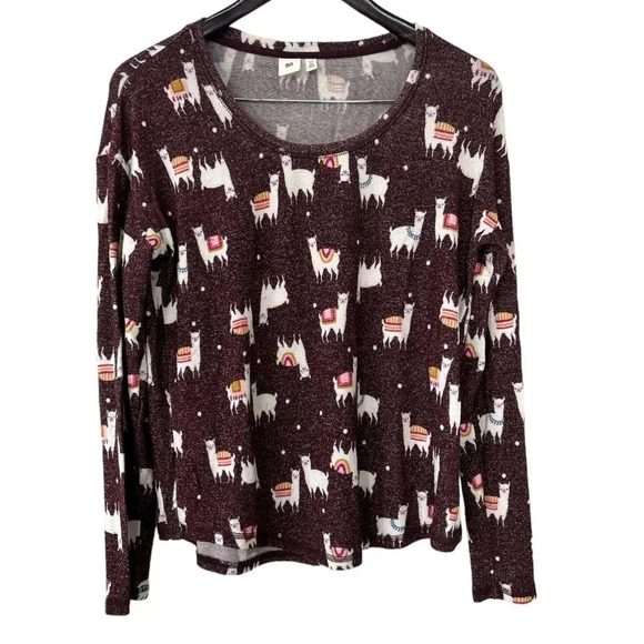 BP Pajama Shirt w/ Llamas Sz M - Picture 1 of 5